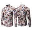 Floral Luxury Men Slim Fit Shirts Long Sleeve Dress Shirt Casual T-Shirt Formal