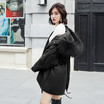 The 2018 winter dress han edition big raccoon fur collar down jacket is thin loose&thick
