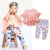 Kids Toddler Baby Girls Tops T-shirt Blouse Floral Pants Outfit Set Clothes