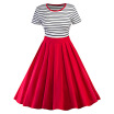 Vintage Stripe Pin Up Skater Dress