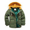 children Down & Parkas 4-10T winter kids outerwear boys casual warm hooded jacket for boys solid boys warm coats