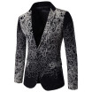 AOWOFS2018 boutique mens suit fashion plate flower European&American trend single-breasted casual suit D060