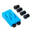 Kit de plantilla de orificio doble de bolsillo 68 10mm Adaptador de unidad de ángulo de 15 ° para ángulo de carpintería Orificios de perforación Guía Herramientas de madera Agujero de espiga S