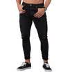 AU STOCK Mens Slim Skinny Straight Elastic Denim Pants Destroyed Ripped Jeans