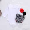 USA Toddler Newborn Baby Girls Cotton Romper BodysuitPants Outfits Set Clothes