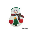 6pcsset Christmas Party Decorations for Home Dinner Table Cute Cutlery Suit Kitchen Tableware Bag Holder for Folks&Cutters
