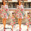 Mother And Daughter Floral Long Sleeve Matching Dresses Mom Girls Family Skirt