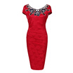European Foreign Trade Station Hot Sale Short Sleeve Lace O Neck Pencil Party Dress