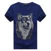 UK Mens O Neck Short Sleeve Wolf Head Tees Casual Tops T Shirts Blouse T-shirt