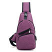 Men USB Charger Port Anti-theft Chest Pack Backpack Rucksack Shoulder Sling Bag
