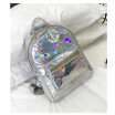 Fashion Women Hologram Holographic PU Leather Laser Backpack School Bookbag Tote