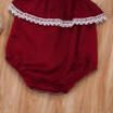 Toddler Infant Baby Girls Lace Strap Romper Bodysuit Jumpsuit Headband Outfits