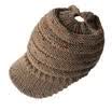 Daily Sports Winter Hat Slouch Knit Visor Beanie Billed Beanie with Brim Ski Cap