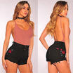 Retro Womens Summer High Waisted Denim Blue Shorts Ladies Jeans Summer Hot Pants