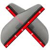 TYPER rearview mirror rain eyebrow TR-030 two pcs black color 185 55cm universal type