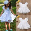 Summer Cute Kids Toddler Baby Girl Clothes White Lace Dress Party Dress