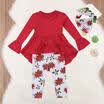 Toddler Kids Baby Girls Flower Top Blouse Pants Leggings Clothes Outfits Set