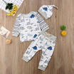 Newborn Baby Boy Girl Cartoon Dinosaur Outfit TopsPants Leggings Clothes