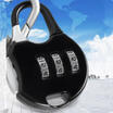 New Black Mini 3 Dial Number Code Padlock Combination Luggage Lock Password