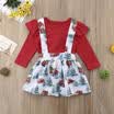 Christmas Newborn Baby Girls Romper Bodysuit Dress Skirt Clothes Outfit Costume