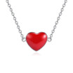 Red Heart Choker Necklace Fashion Cute Epoxy Technology Wedding Korean Pendants & Necklaces For Women Jewelry Bijoux