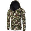 Standard Ou code Foreign trade British camouflage trend mens hooded large size jacket 5659 S-2XL