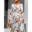 UK Womens Off Shoulder Floral Sexy Dresses Ladies Party Bodycon Midi Dress 6-18