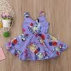 Toddler Kids Baby Flower Girl Kids Princess Snow White Floral Party Mini Dresses