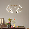Baycheer HL487575 Low Profile Chandeliers Chrome Curved LED Pendant White Light