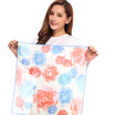 Margaret Gucci MARJA KURKI Small square of the sea flowers Silk spring&summer hand curling European&American style women scarf blue 1X110032