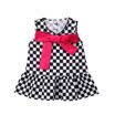 Toddler Kid Baby Girl Bowknot Plaid Sleeveless Party Pageant Dress Sundress 0-4Y