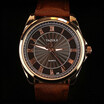 Fashion Mens Leather Military Casual Analog Quartz Wrist Watch Business Watches