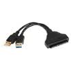 SANBAO SK-20P USB 30 to SATA 22 Pin 25 hard drive cable with USB auxiliary power supply compatible 20 interface