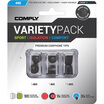 Compey foam professional advanced earplug sleeve elastic memory cotton enhanced wear&sound insulation&diverse combination series V400 black three pairs of boxed