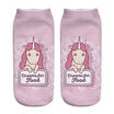1 Pairs LadiesWomens Cartoon Print Gym Sports Trainer Ankle Socks Unicorn