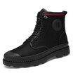 Mens Boots Fashion Casual Shoes Genuine Leather Martin Boots High Cut Shoes For Men Black Size 37-46