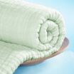 Large bed DAPU towel home textile category A towel cotton fold square 6 layer gauze bath towel baby gauze bath towel green 300g 120 120cm
