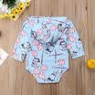 Newborn Baby Boy Girl Floral Hooded Romper Bodysuit Jumpsuit Outfits Clothes AU