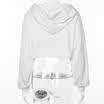 Womens Crop top Hoodie Sweatshirt Hooded Jumper Sweater Pullover Tops Coat