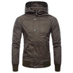 AOWOFS new large size mens jacket high quality European code jacket jersey solid color hooded jacket B024