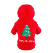 Cute Pet Dog Christmas Tree Printed Hoodie Soft Cloth Puppy Coat Autumn Winter Warm Clothes