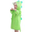 Hugmii childrens raincoat stereo cartoon style boys&girls baby poncho thin breathable green dinosaur L