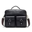 135 pulgadas de los hombres de cuero de la vendimia bolsa de hombro del mensajero de negocios portátil maletín bolso retro mochila crossbody paquete