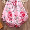 Newborn Baby Girls Clothes Flower Backless Romper Jumpsuit Bodysuit Sunsuit 0-2T