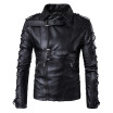 AOWOFS Europe code 2018 new fashion mens motorcycle leather clothes waste leather jacket coat large size leather jacket B002