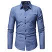 Men Stylish Shirts Casual Formal Slim Fit Long Sleeve Luxury Tee Shirt Top Dress
