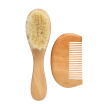 New Baby Hair Brush Comb Set Wooden Handle Newborn Baby Hairbrush Infant Comb Soft Wool Hair Scalp Massage