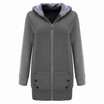Inner fleece thickening hooded casual cardigan sweater coat