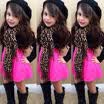 Princess Baby Girls Dress Tops ShirtSkirtScarf Leopard Outfits Set 3-Pieces UK