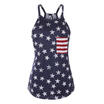 New Womens tank tops crop Women Cotton female Sleeveless American Flag Summer